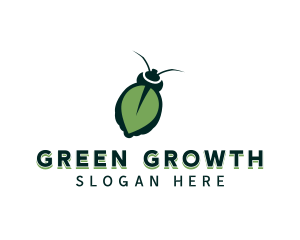 Green Beetle Insect  logo design