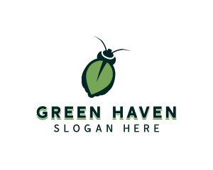 Green Beetle Insect  logo design