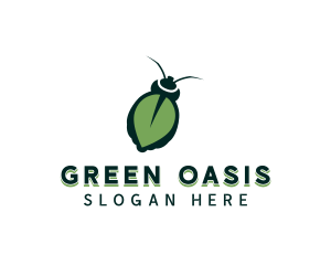 Green Beetle Insect  logo design