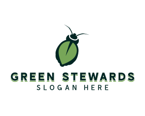 Green Beetle Insect  logo design