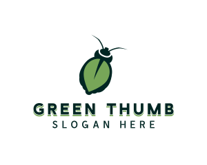 Green Beetle Insect  logo design