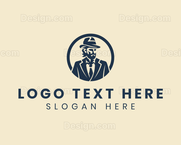 Gentleman Fedora Hat Logo