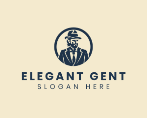 Gentleman Fedora Hat logo