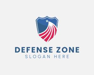 American Flag Shield logo design