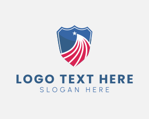 Shield - American Flag Shield logo design
