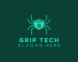 Tech Spider Shield  logo design