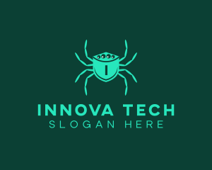 Tech Spider Shield  logo design