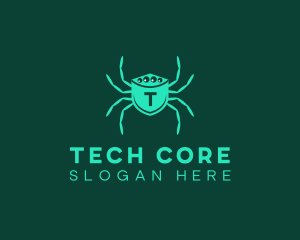 Tech Spider Shield  logo design