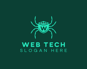 Tech Spider Shield  logo design