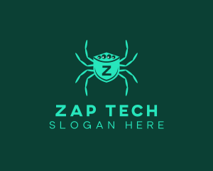 Tech Spider Shield  logo design