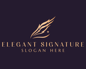 Feather Quill Writing logo design