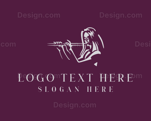 Flute Instrument Musician Logo