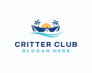 Palm Tree Resort logo design