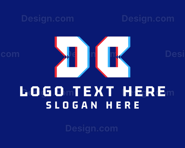 Static Monogram Letter DC Logo