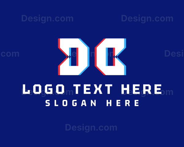 Static Monogram Letter DC Logo