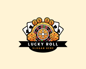 Casino Roulette Gambling logo design