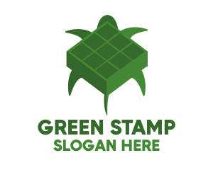 Green Turtle Cube logo design