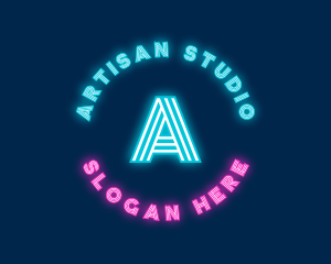 Cyber Neon Company logo design