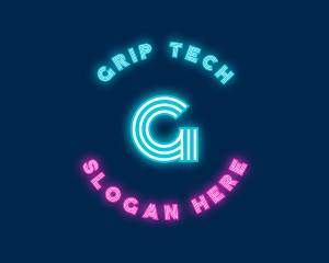 Cyber Neon Company logo design