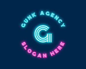 Cyber Neon Company logo design