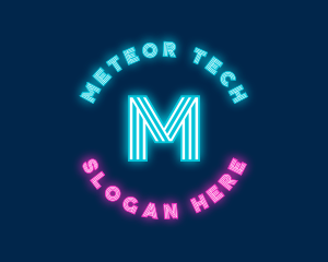 Cyber Neon Company logo design