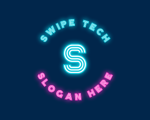 Cyber Neon Company logo design