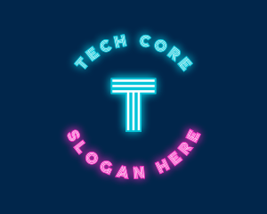 Cyber Neon Company logo design