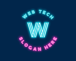 Cyber Neon Company logo design