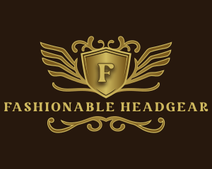 Upscale Shield Wings logo design