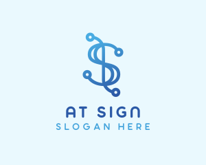 Modern Blue Dollar Sign logo design