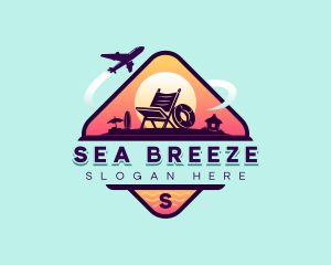 Tropical Beach Chair logo design