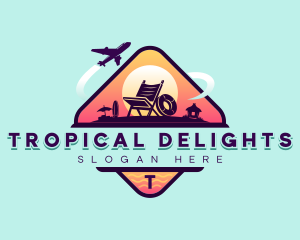 Tropical Beach Chair logo design