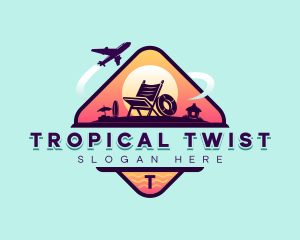 Tropical Beach Chair logo design