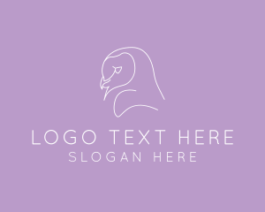 Minimalist Barn Owl logo