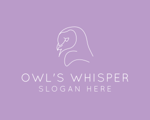 Minimalist Barn Owl logo
