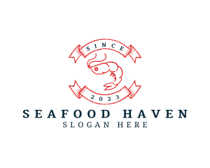 Shrimp Prawn Seafood logo design