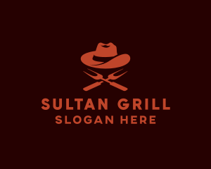 Cowboy Grill Fork logo design