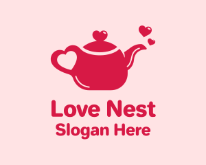 Heart Tea Kettle  logo design