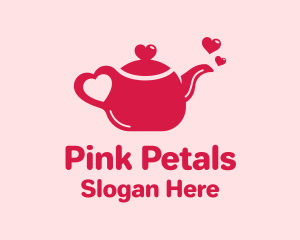 Heart Tea Kettle  logo design