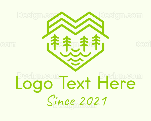 Heart Forest Mountain Logo