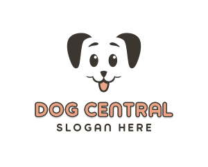 Smiling Dog Face logo design