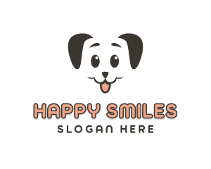 Smiling Dog Face logo design