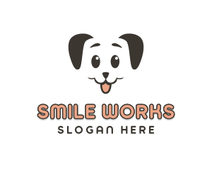 Smiling Dog Face logo design