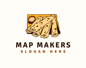 North Dakota Lefse Food  logo design