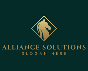 Luxury Stallion Horse logo design