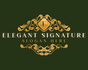 Elegant Ornament Floral logo design