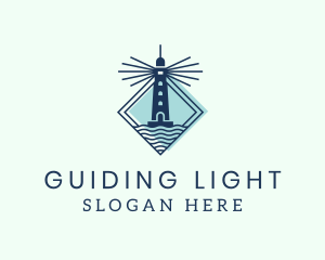 Nautical Lighthouse Ocean logo design