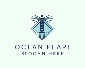 Nautical Lighthouse Ocean logo design