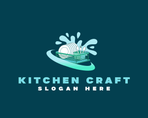 Dishwashing Kitchen Utensils logo design