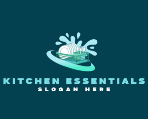 Dishwashing Kitchen Utensils logo design